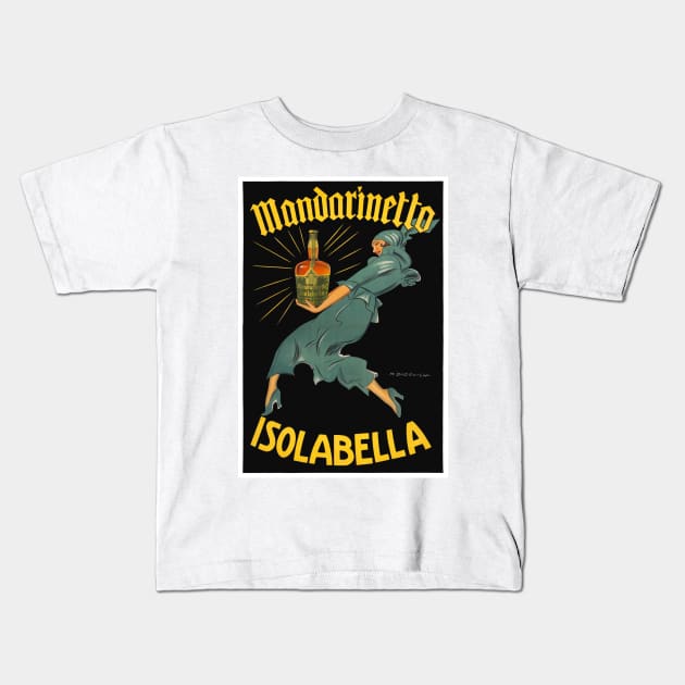 Vintage Advertising Poster Mandarinetto Isolabella Italy Kids T-Shirt by vintagetreasure